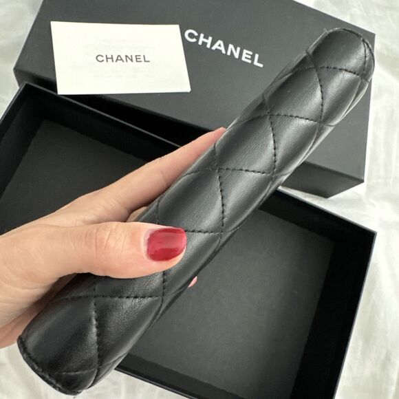 CHANEL Flap Wallet Quilted Black Silver Tone Hardware W/box - Picture 10 of 16